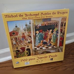 Sunsout Michael the Archangel Battles Dragon by James Christensen 1500 Puzzle